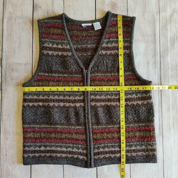 Target southwestern wool blend zip front vest sz S - Picture 7 of 9